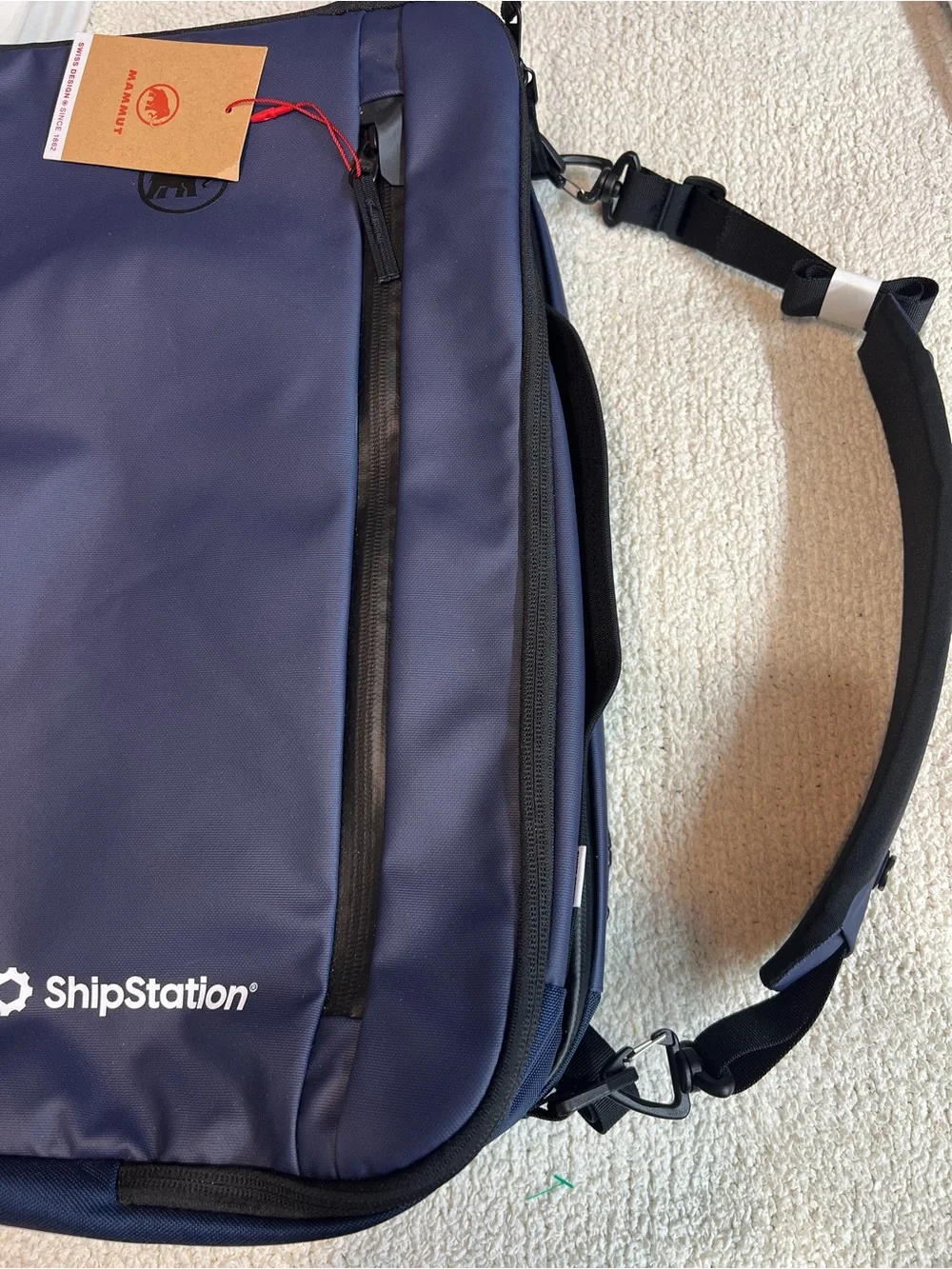NWT Mammut Seon 3-Way Backpack 20L Adjustable Straps Blue/Black